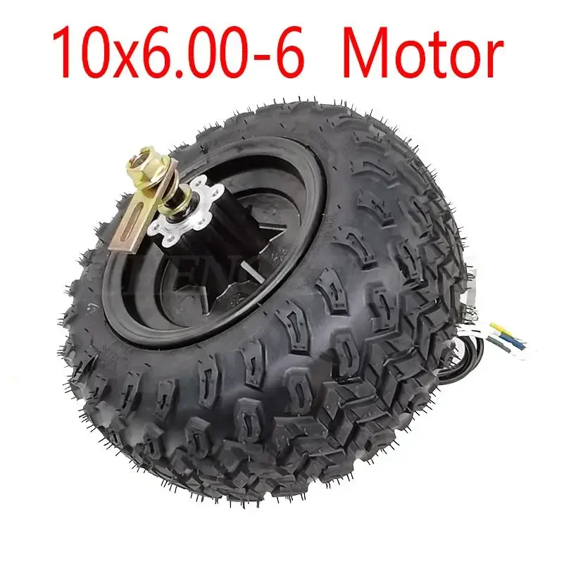 48V Motor 1000W 10X6.00-6 For Citycoco Electric Scooter hub motor Wheel Thickened Anti-skid Tubeless Tire Accessory Set