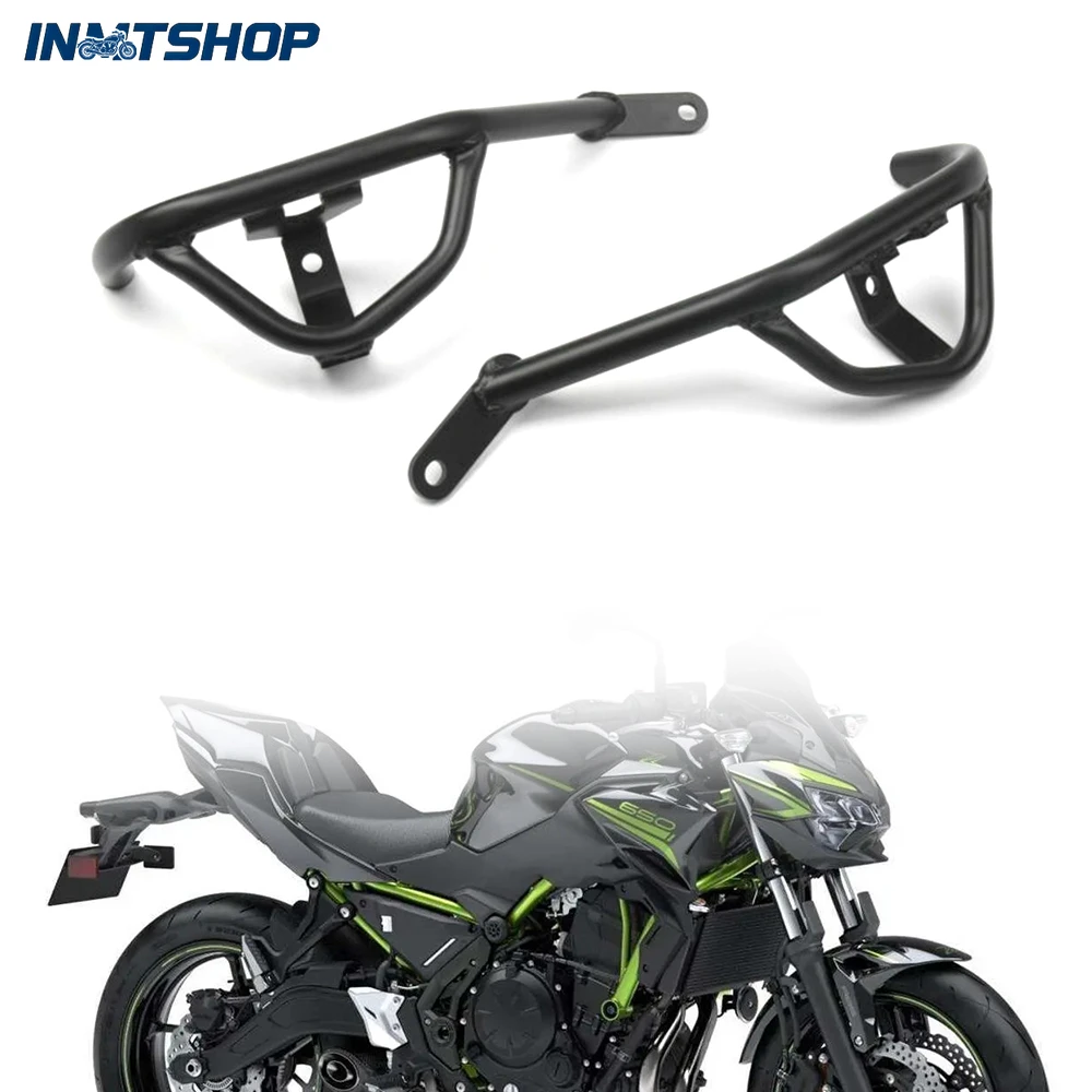 Customizable Colors - Available for Kawasaki Z650 2017, 2018, and 2019 Black Highway Bumper and Engine Cover Crash Bar Grand bar