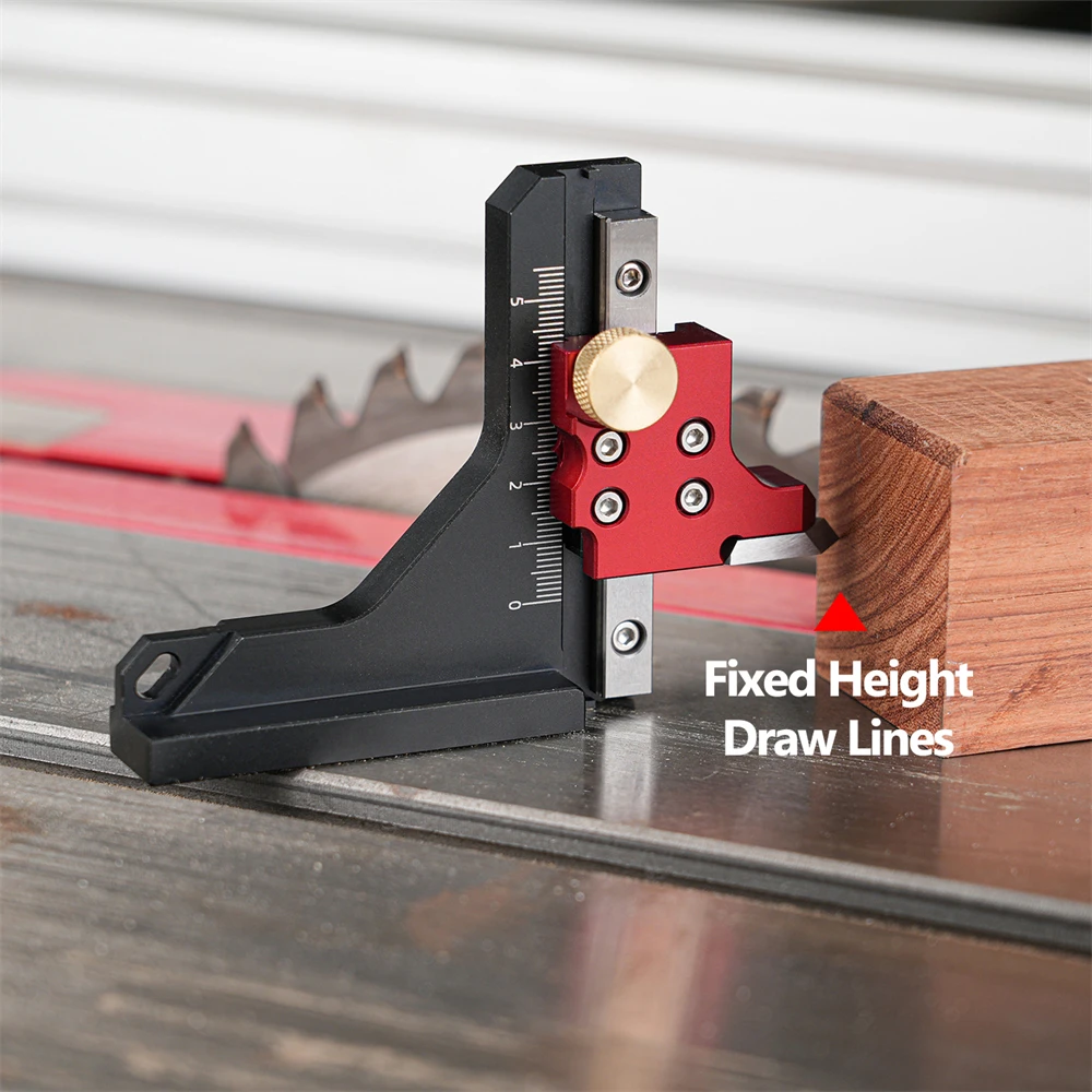 

Precision Height Gauge - Metric Depth Measurement Tool, Ideal for DIY Projects, Woodworking Tools for Table Saw, Router Table