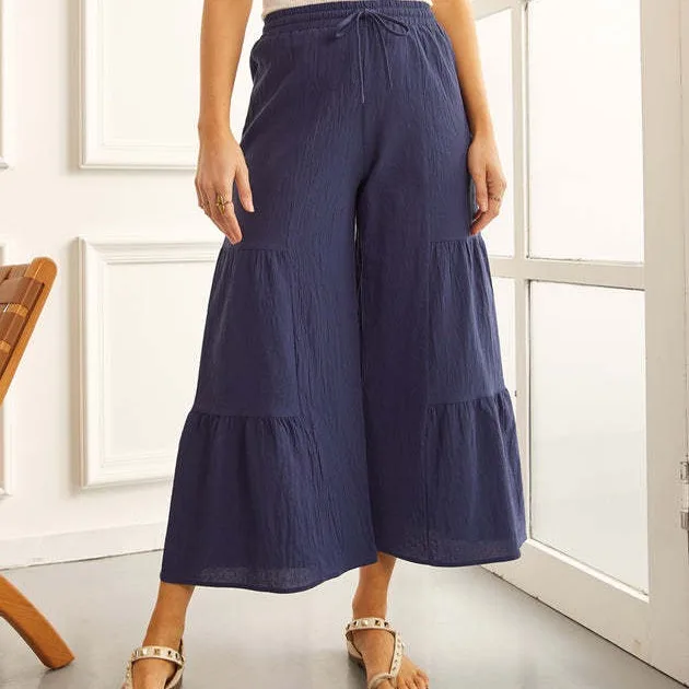 

2024 Women's Long Sports Casual Wide Leg Pants Solid Color for Women Ropa De Mujer Barata Y Envío Gratis Ofertas Non Strech