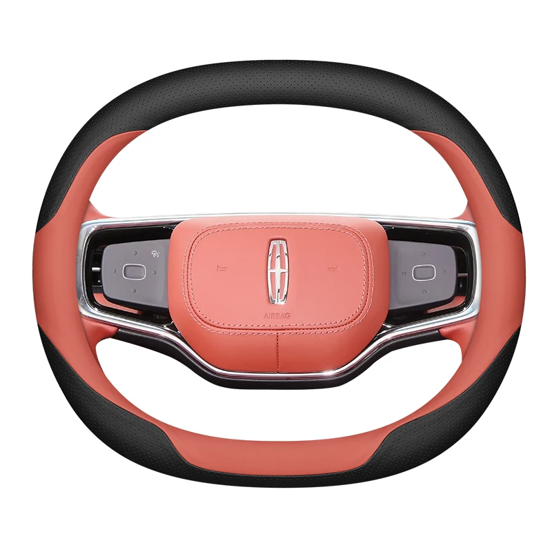 

Для Lincoln Navigator противоскользящие дышащие кожаные чехлы на руль Atlantis Edition без запаха, аксессуары для ручек