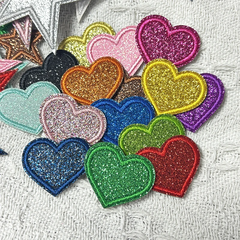 Parche termoadhesivo corazones con lentejuelas brillantes DIY - imagen 5