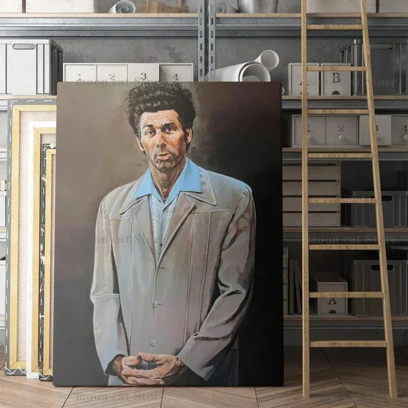 Seinfeld The Kramer George Portrait Classic Tv Series Canvas Painting Funny Wall Art Pictures Home Living Room Bar Cafe Decor