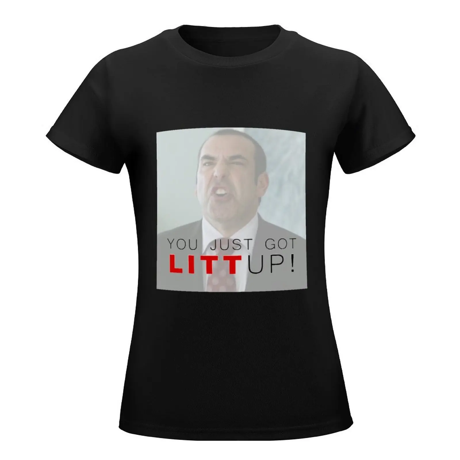 Louis Litt face funny T-Shirt vintage clothes summer top Blouse Women's tee shirt