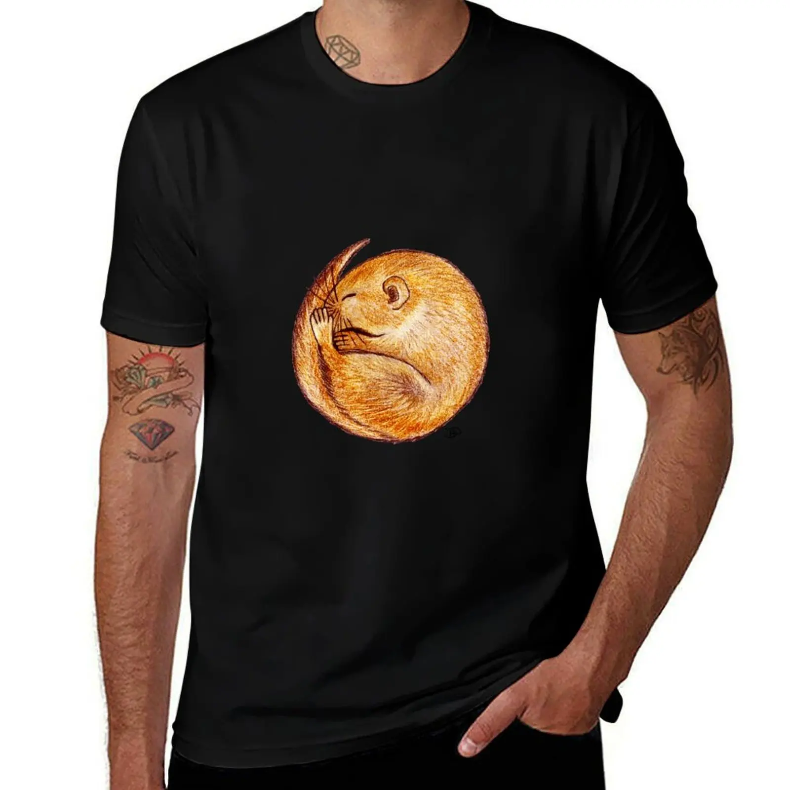Hazel dormouse T-Shirt Large Size Short Sleeve T-Shirt