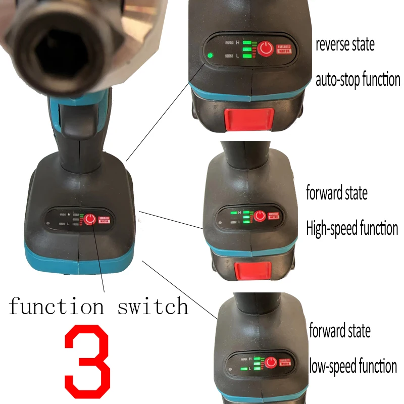 18V Brushless Cordless Impact Wrench And Screwdriver Max 350 N.M Torque For Makita Battery ( Body Only )