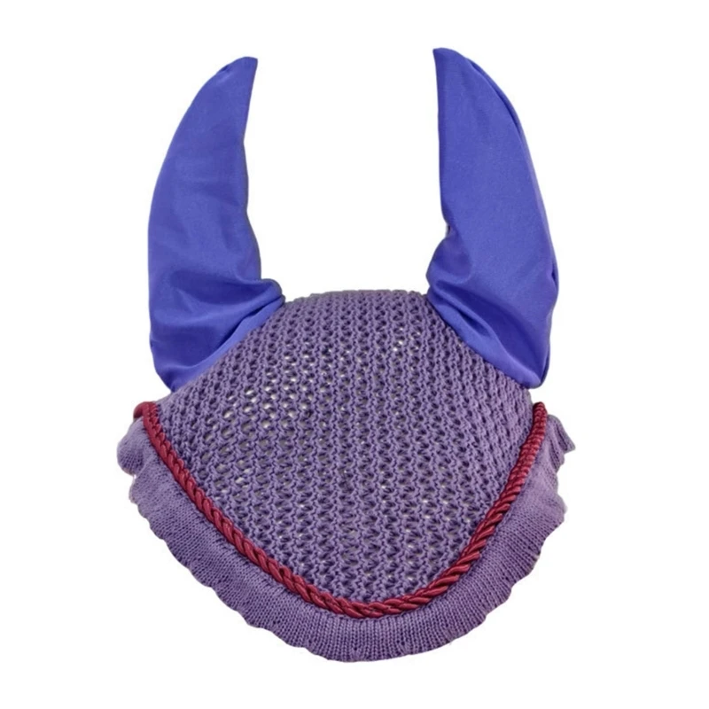 Horse Ear Bonnet with Crochet Body for Stable Use and Training