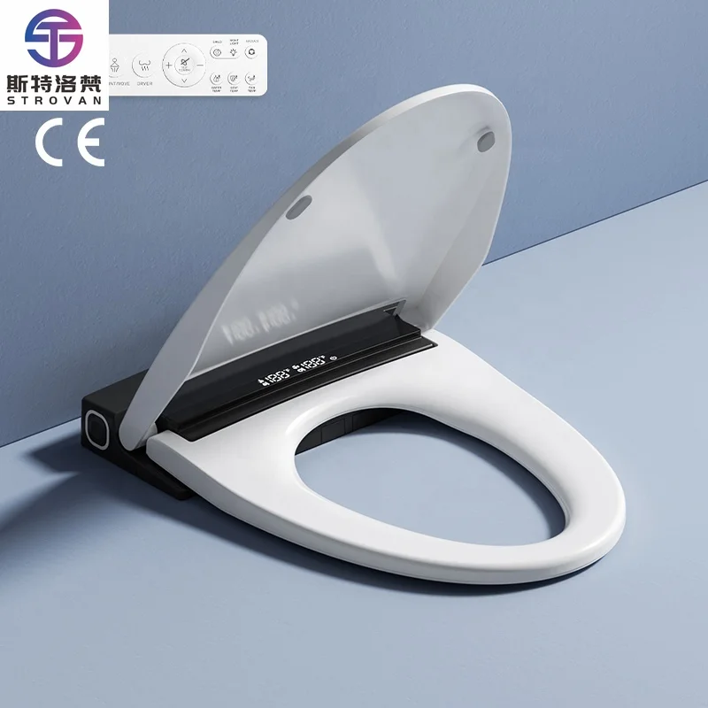 

STLF Smart Toilet Seat Ultra Slim Automatic Cover Electric Bidet Lid Soft Close Adaptable Intelligent Heated Wc Toilet Seat