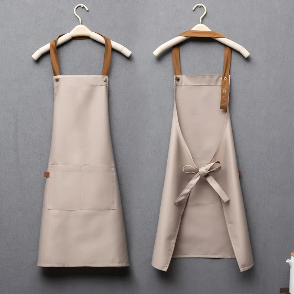 Kitchen Apron Waterproof Cross Adjustable Webbing Restaurant Bar Barbershop Work Apron Cocina Accesorios De Cocina Novedosos