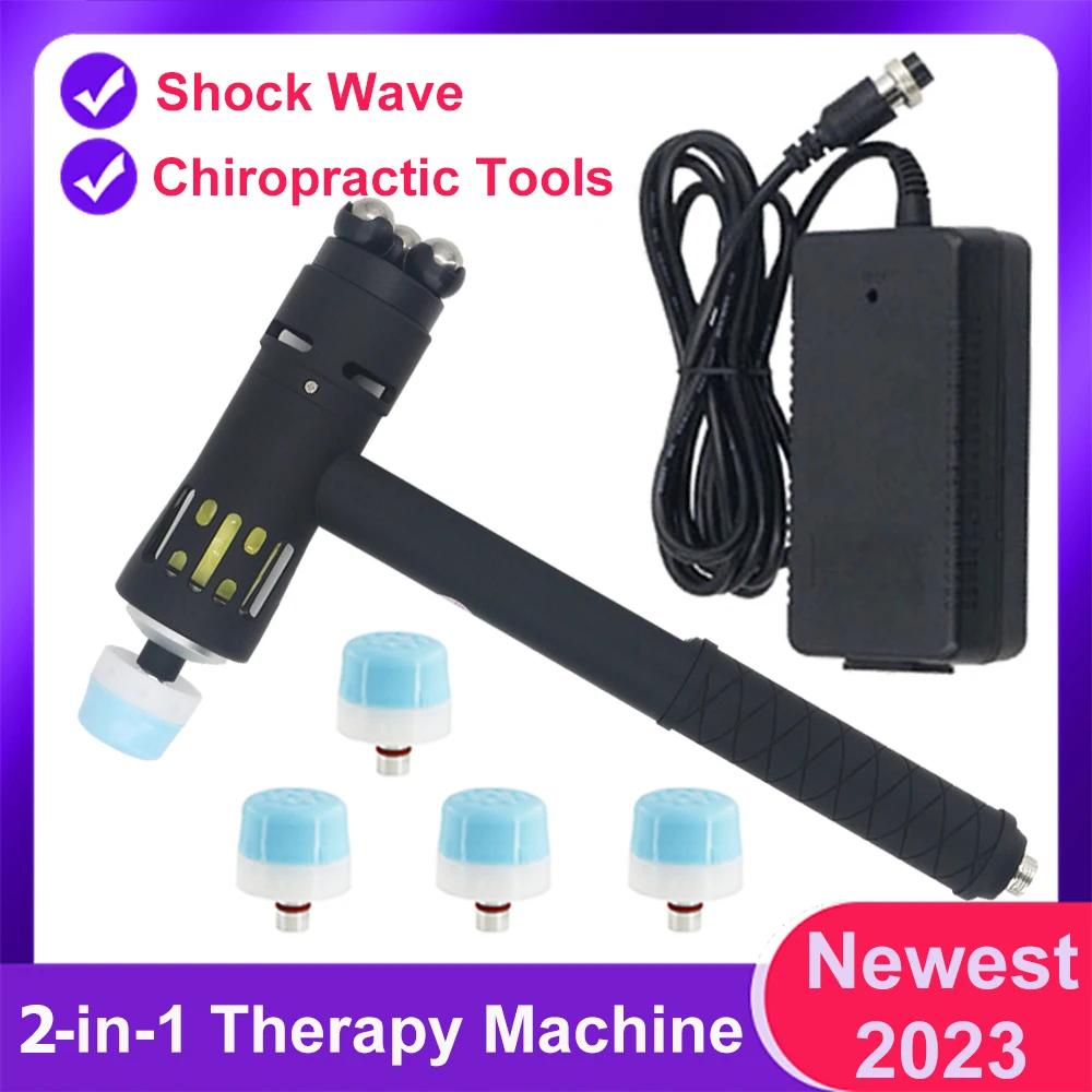 

2 in 1 Shock Wave Devices Effective Neck and Limbs Pain Relax Massager Professional Shockwave Therapy Machine Chiropractic Tool