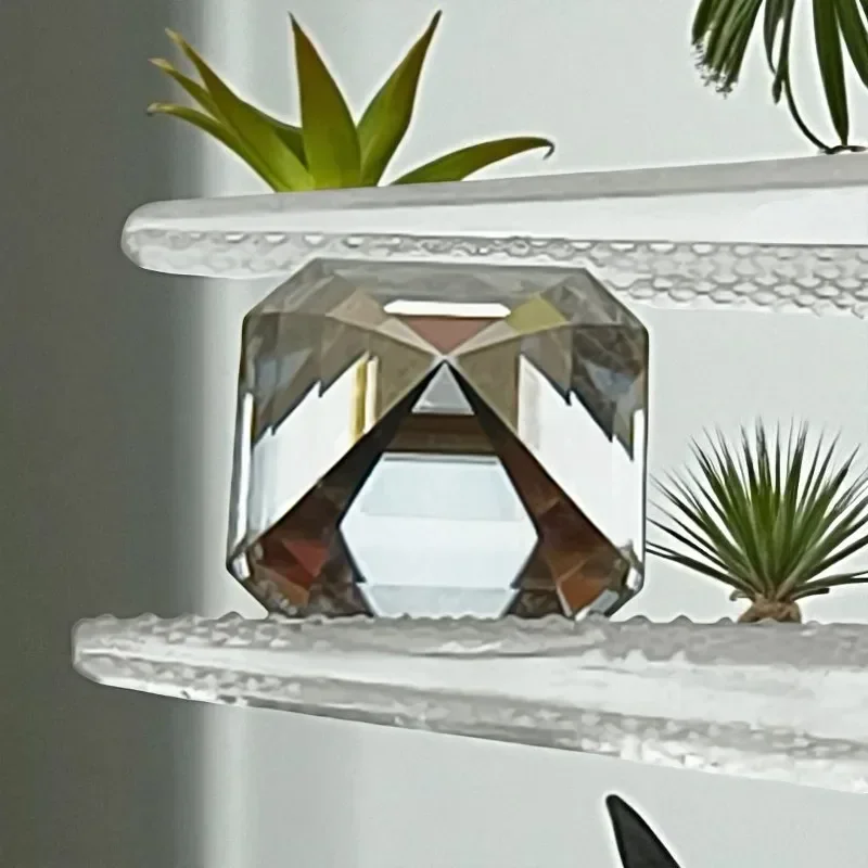 مويسانيتي حجر Asscher قطع رمادي اللون VVS1 خرز أحجار كريمة مفكوكة مع شهادة لصنع المجوهرات #5