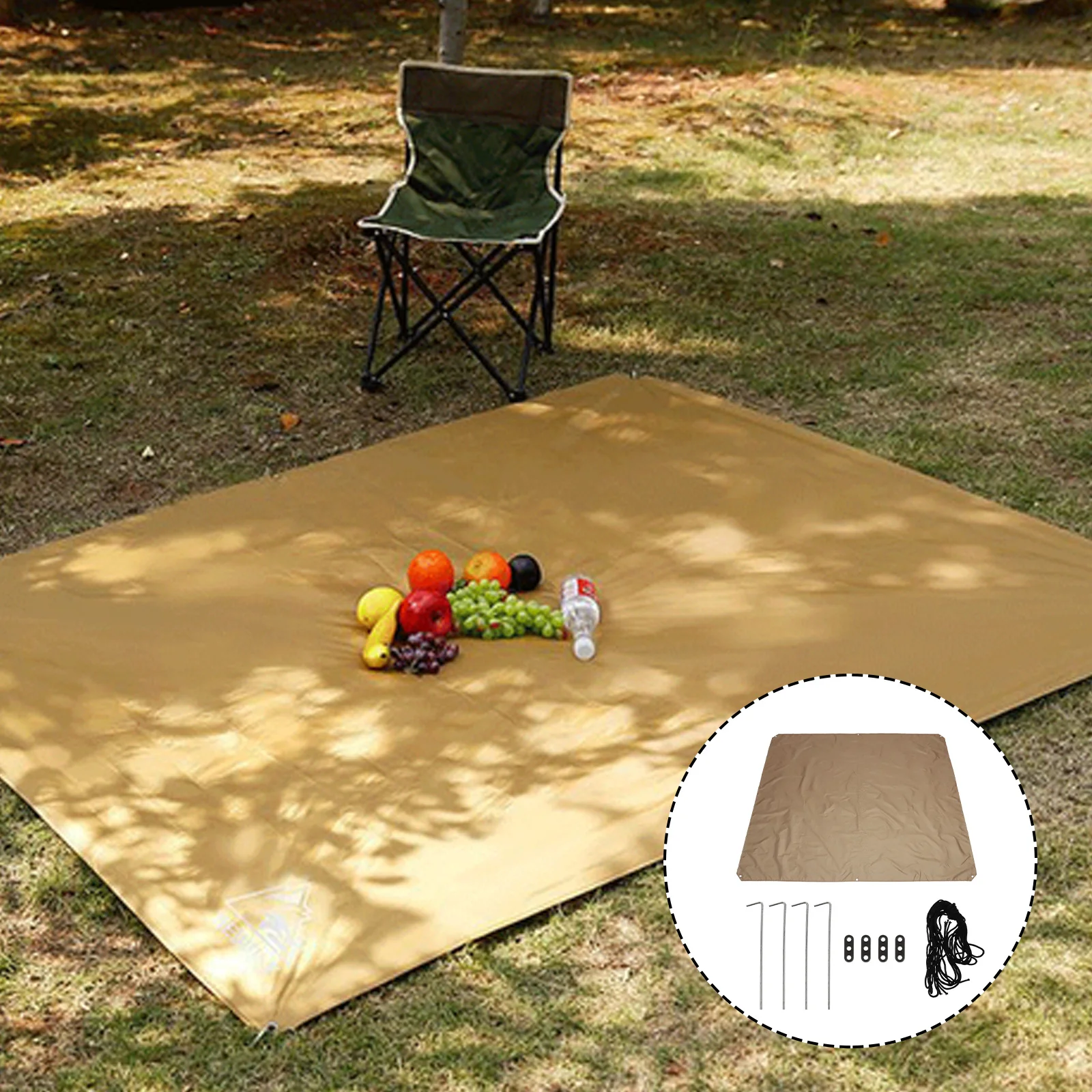 

1Set Waterproof Outdoor Picnic Mat Portable Beach Blanket for Camping Shade Foldable Lightweight Sandproof Grassproof