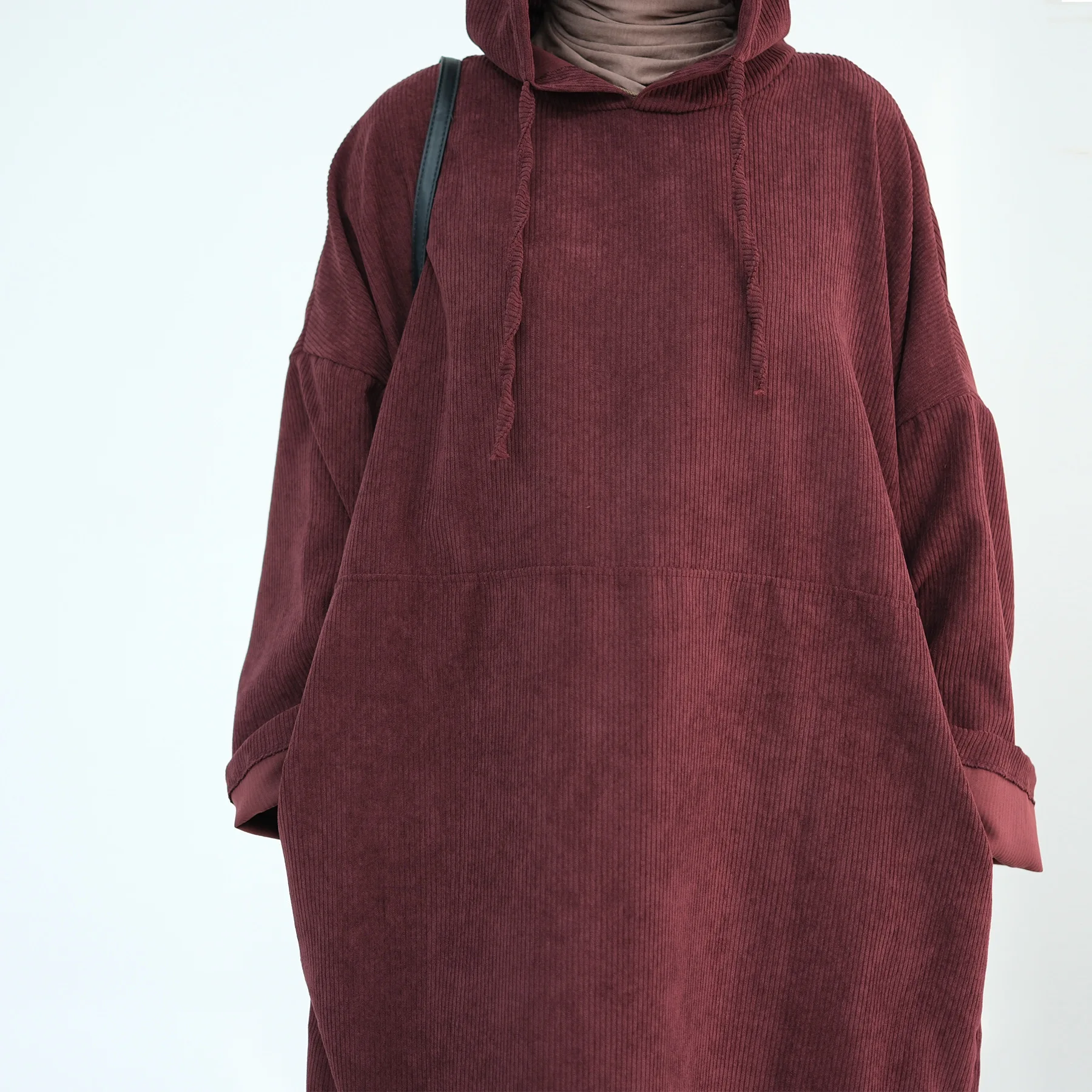 Women Abayas Muslim Dress Ramadan Hooded Solid Casual Arab Robe Eid Djellaba Turkey Kaftan Kebaya Jalabiya Caftan Marocain Femme