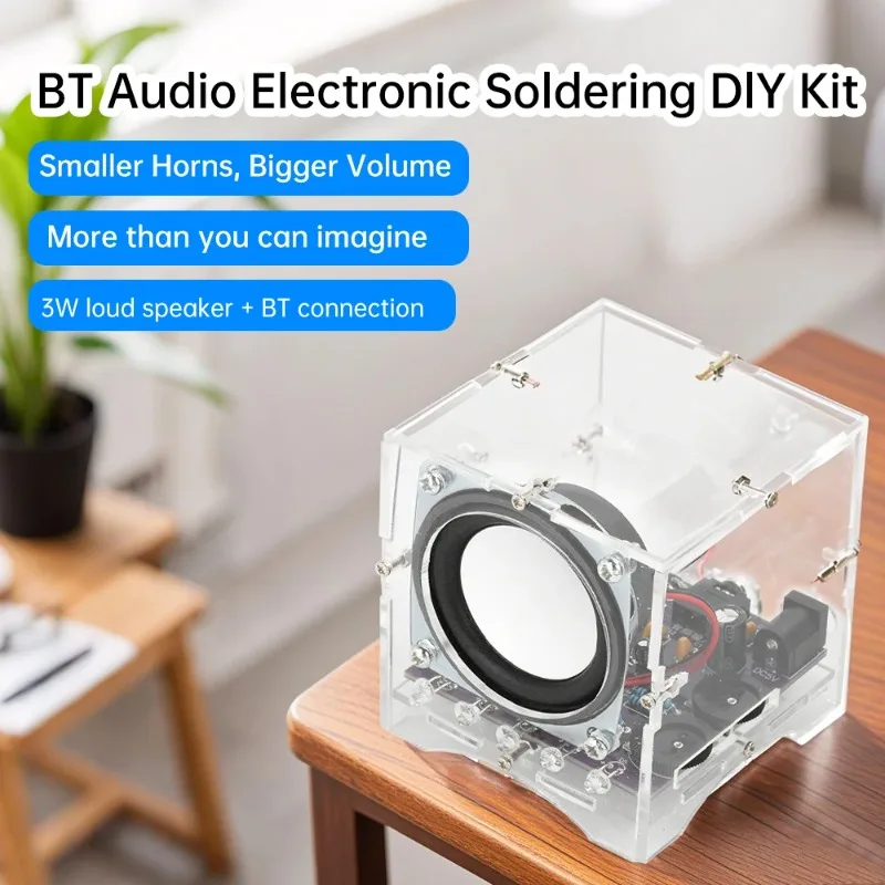 DC 5V 3W Bluetooth Speaker DIY Kit Stereo Amplifier Small Audio DIY Making Circuit Board Soldering Practice DIY Electronic Kit