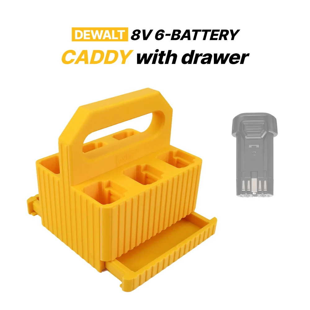 

Tool Storage Organizer for DEWALT 8V Battery X6 Caddy with Drawer Combo DIY Home Improvement