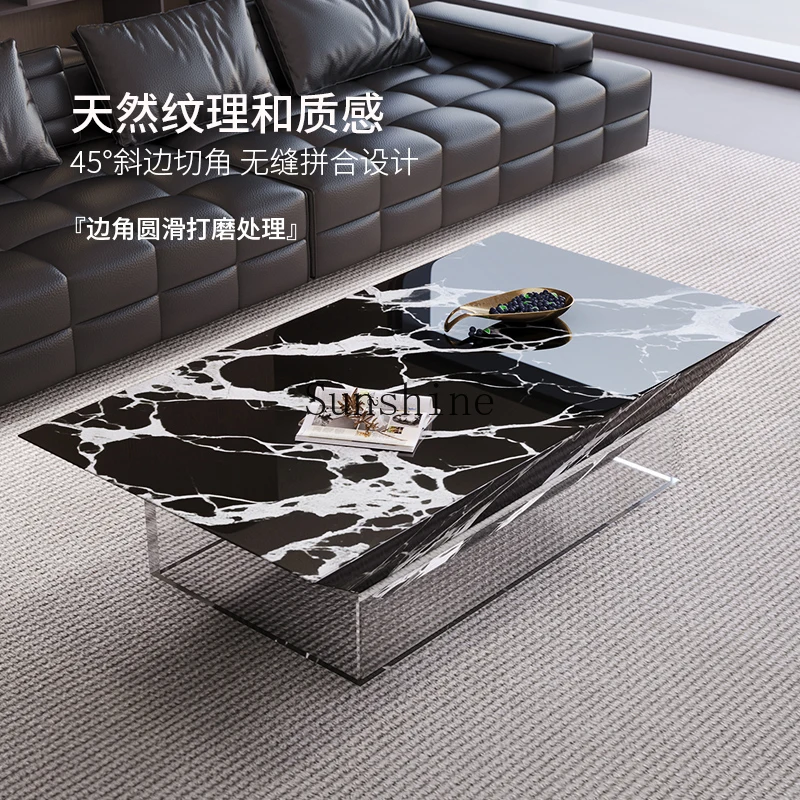 Living room light luxury high-end acrylic suspension design artistic high-end household coffee table