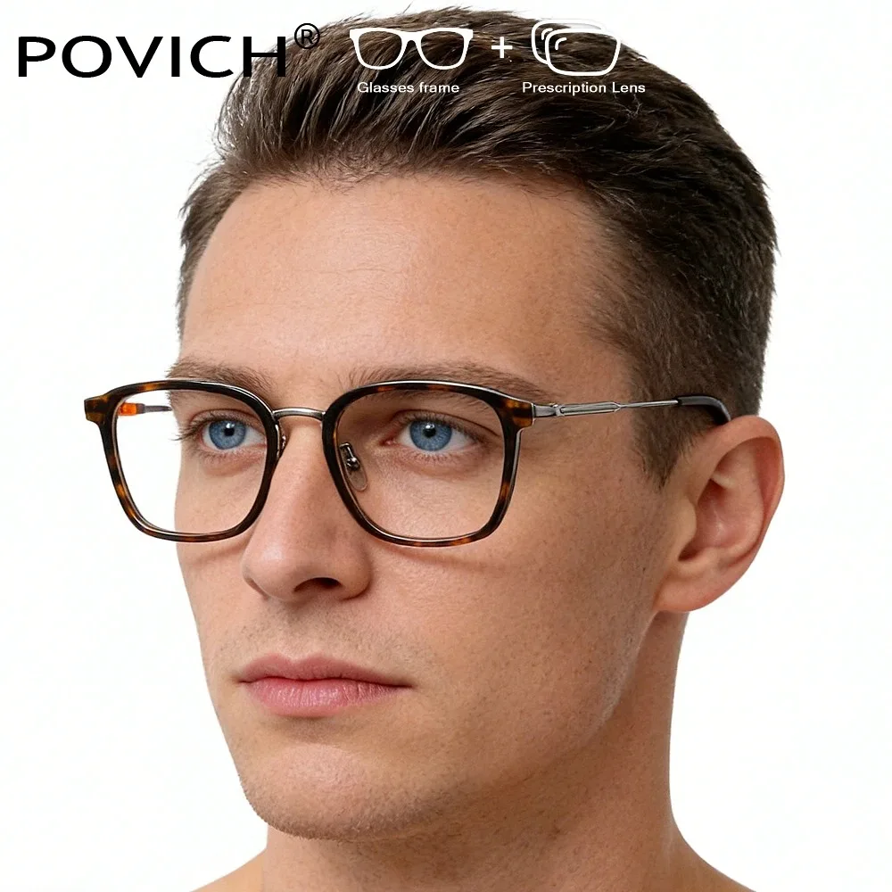 Vintage Men Glasses Prescription Lenses Recipe Progressive Myopia Reading Hyperopia Titanium Acetate Eyeglasses Women