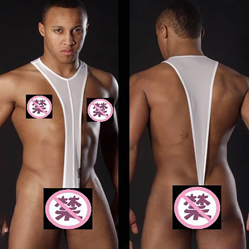 

Sexy Men Beach Swimming Swimwear Jumpsuit Thong Suspender Underwear Bodysuit Underwear Sexy Erotic Lingerie Seamless Beachw