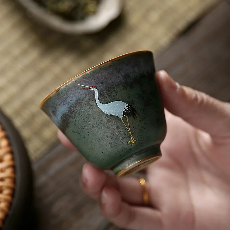 

Kiln Change Glaze Personal Tea Cup Ceramic Master Cup Kungfu Tea Set Single Cup
