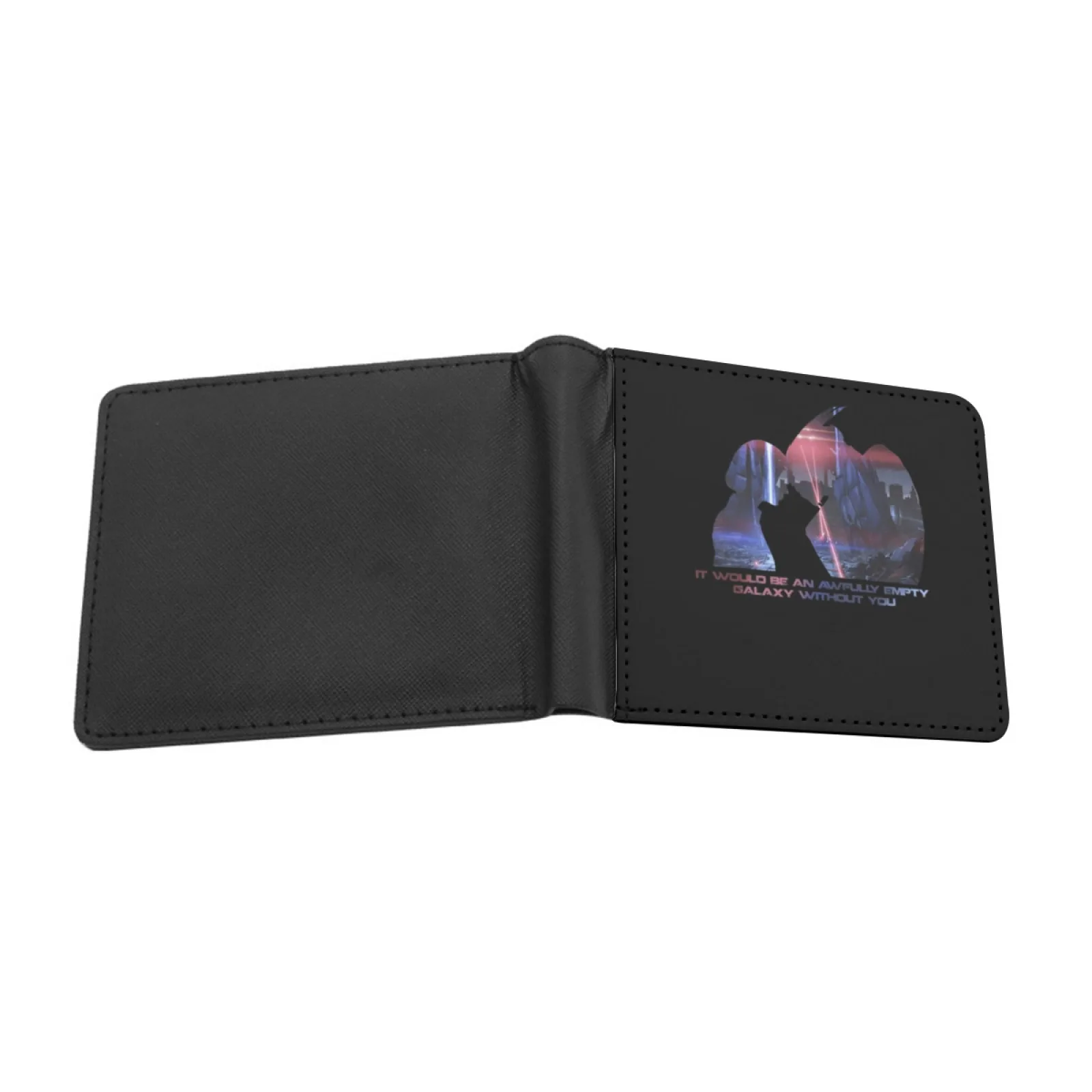 Awfully Empty Men's Wallet Pu Leather Wallet Multifunction Credit Card Purse Mass Effect Commander Shepard Femshep Garrus