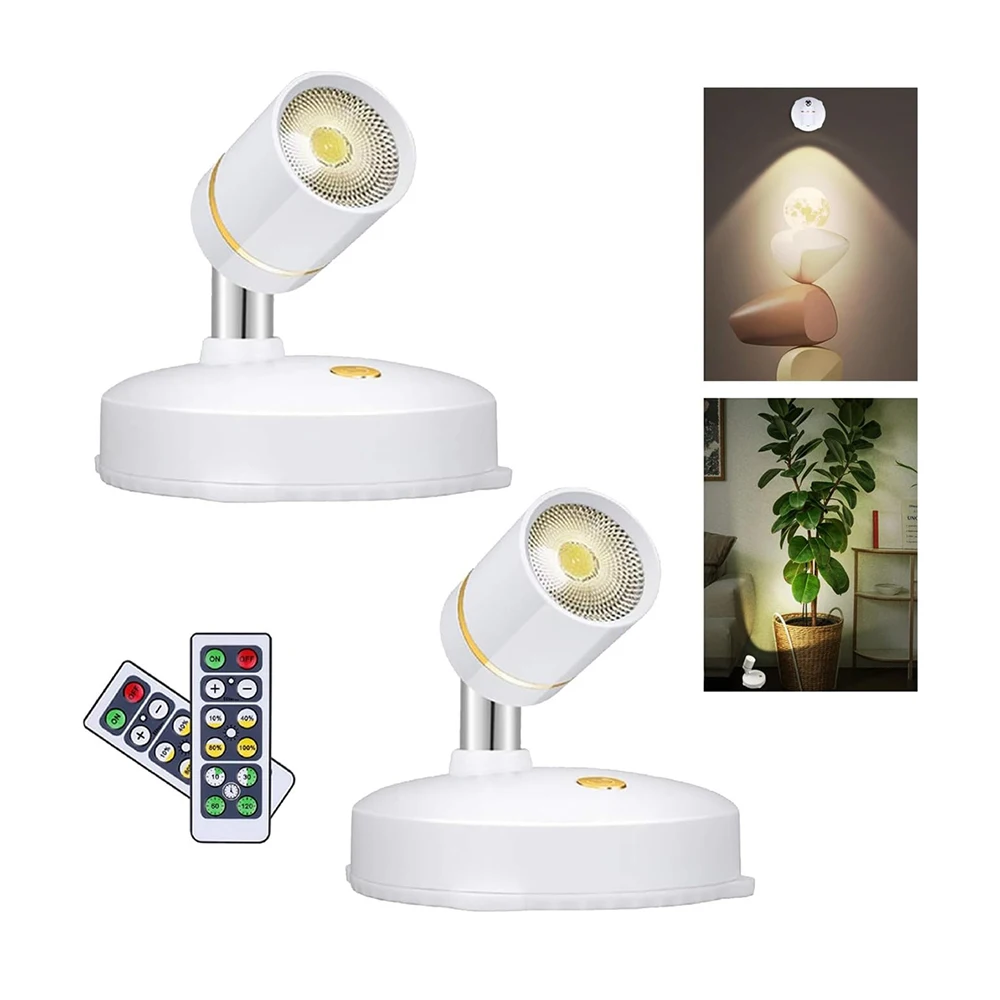 

Portable Led Cabinet Light 4000K Dimmable Indoor Spotlight Battery Powered Rotating Lamp Foyer,Corridor,Kitchen