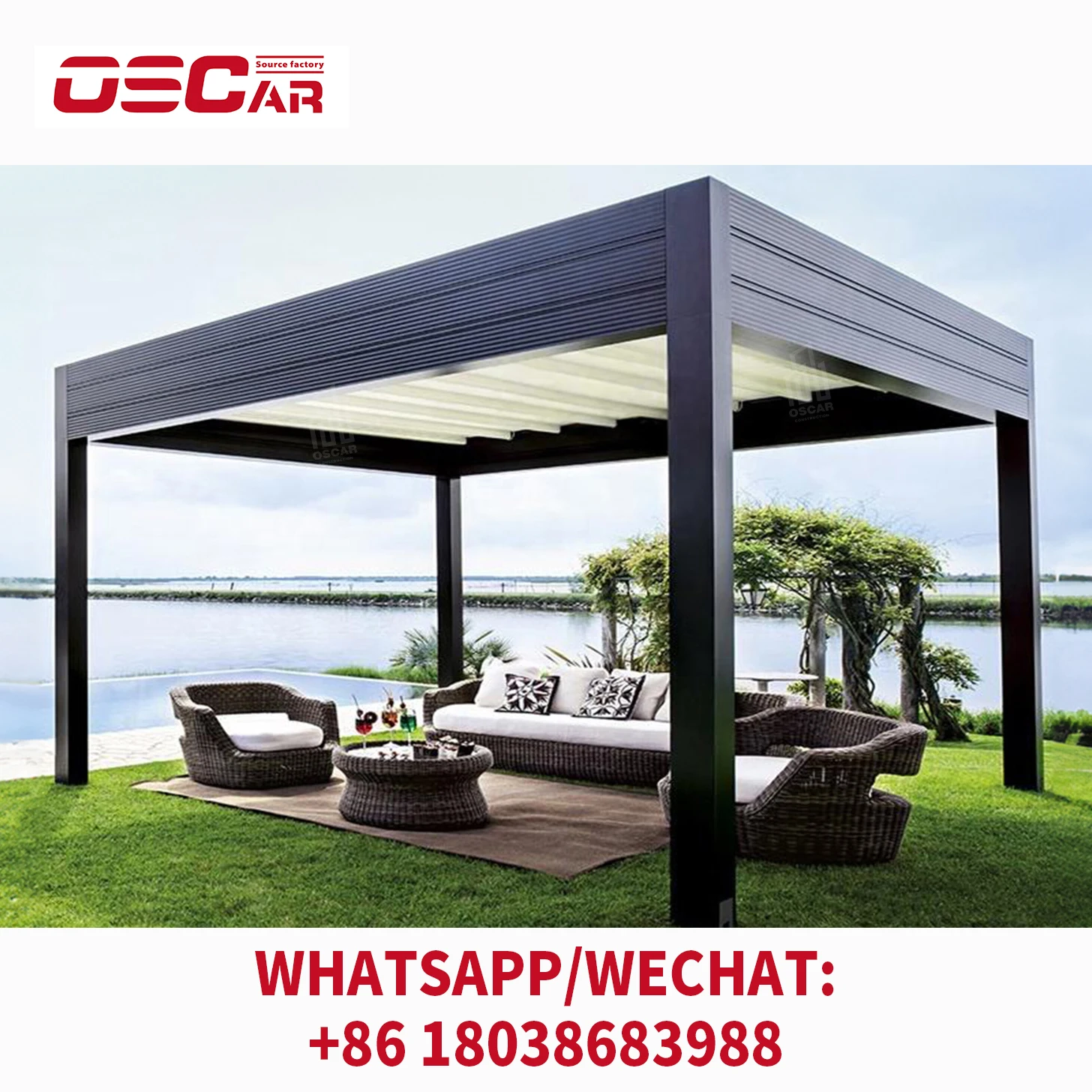 Bioclimatic Exterior Motorized Shutter Aluminium Pergola Manufacturers Canopy Gazebo Electric Louver Outdoor Aluminum Pergola