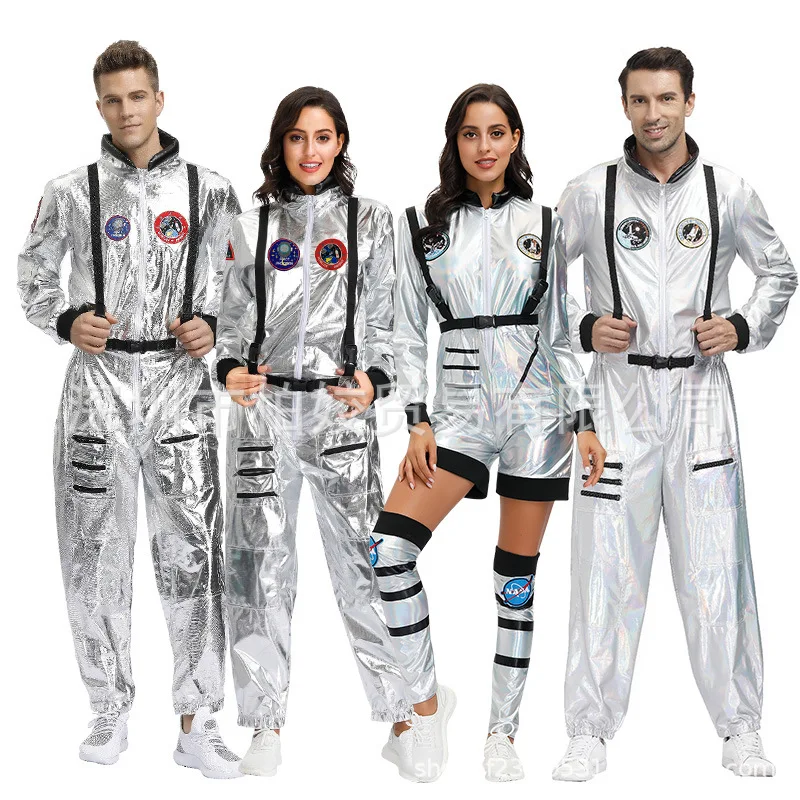 

Space Suit Collective Party Cosplay Uniform Male and Female Astronaut Costume Halloween Costume Couple Cosplay Costume