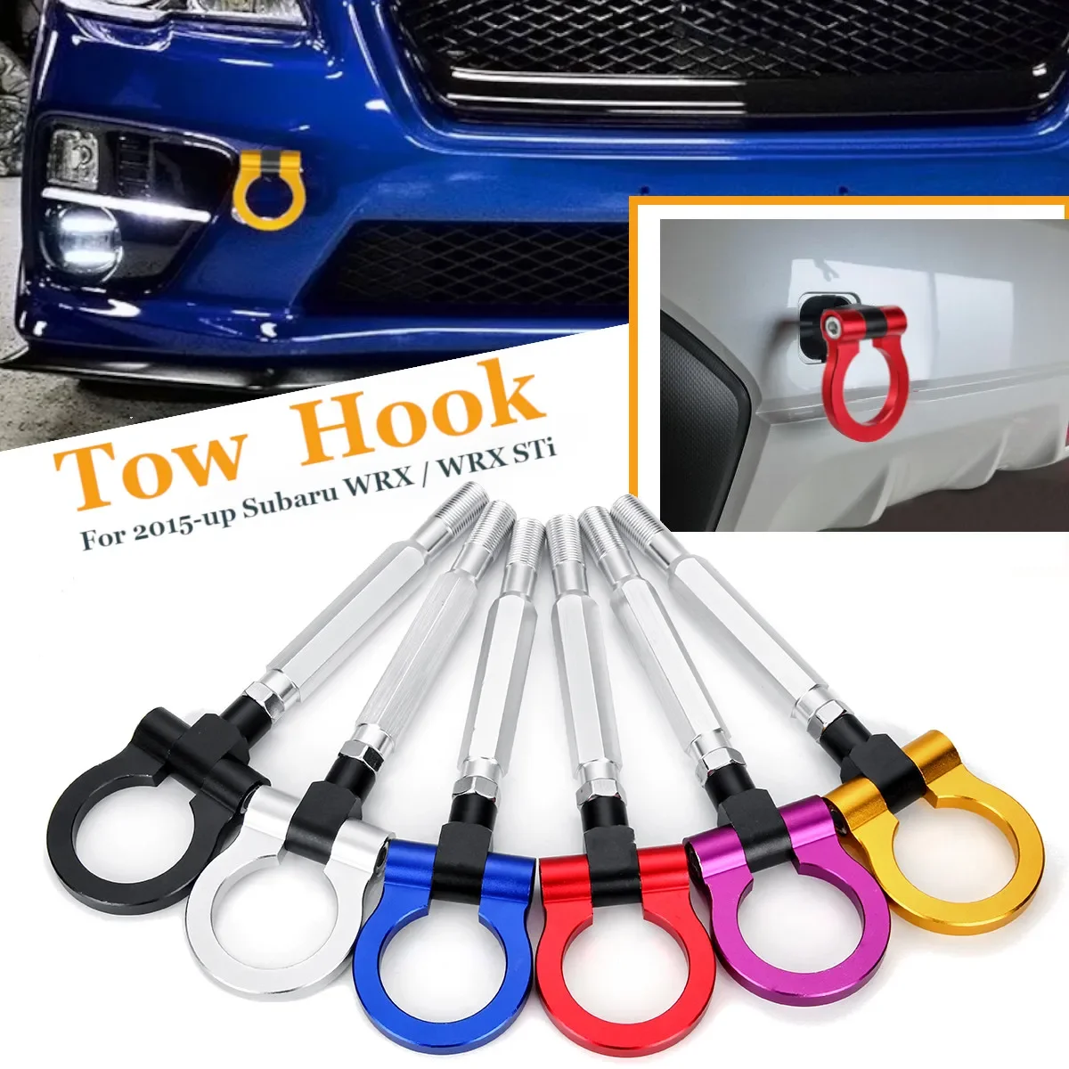 General Motors Trailer Towing Shackle Racer Aluminum Front and Rear  for Subaru WRX STI BRZ 2015-up