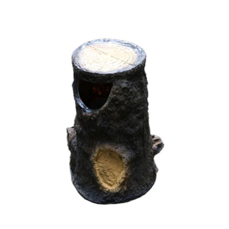 

Outdoor trash can imitating stump bucket