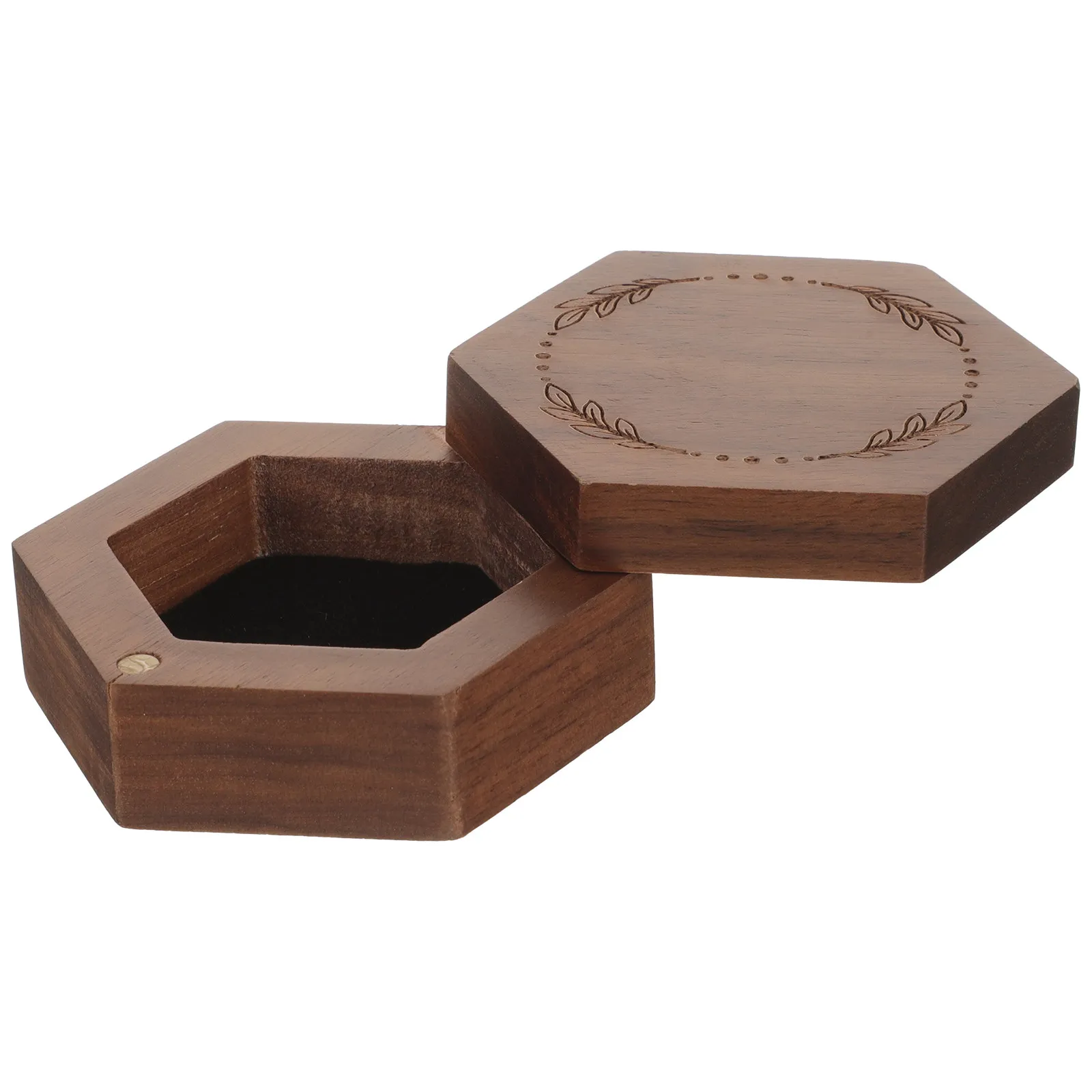 

Wood Ring Box Large Capacity Portable Stylish Wooden Ring Case Wedding Proposal Engagement Jewelry Storage Holder