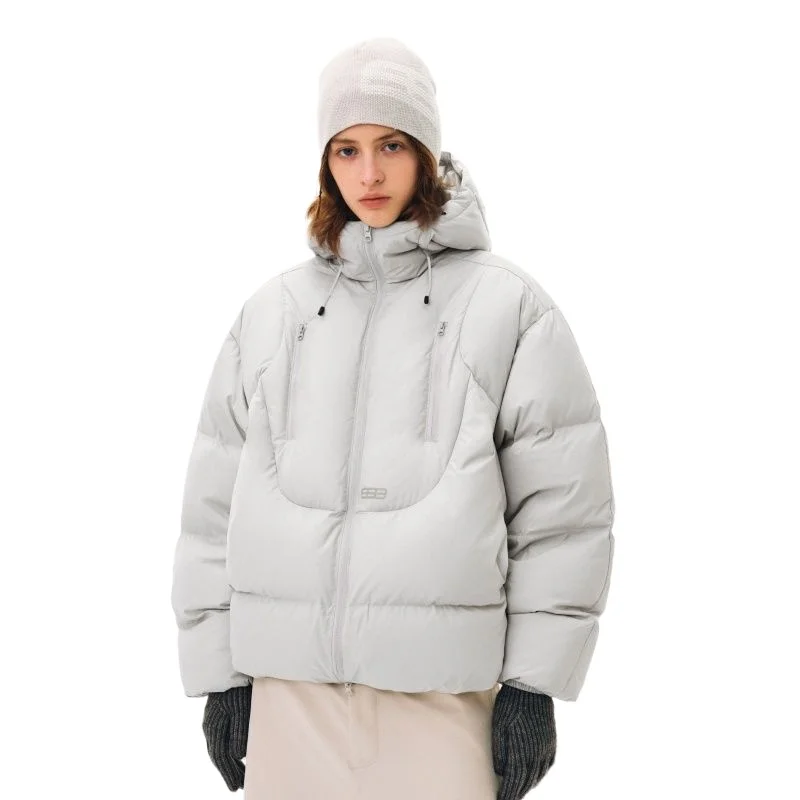 Winter New Fashionable American Lazy Style Hooded Zipper Short Cotton Clothes for Women's Casual Loose Thick Warm Cotton Clothes