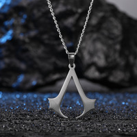 Stainless Steel Assassin Syndicate Creed DIY Pendant Game Movie Anime Cosplay Necklace Men Jewelry Gift