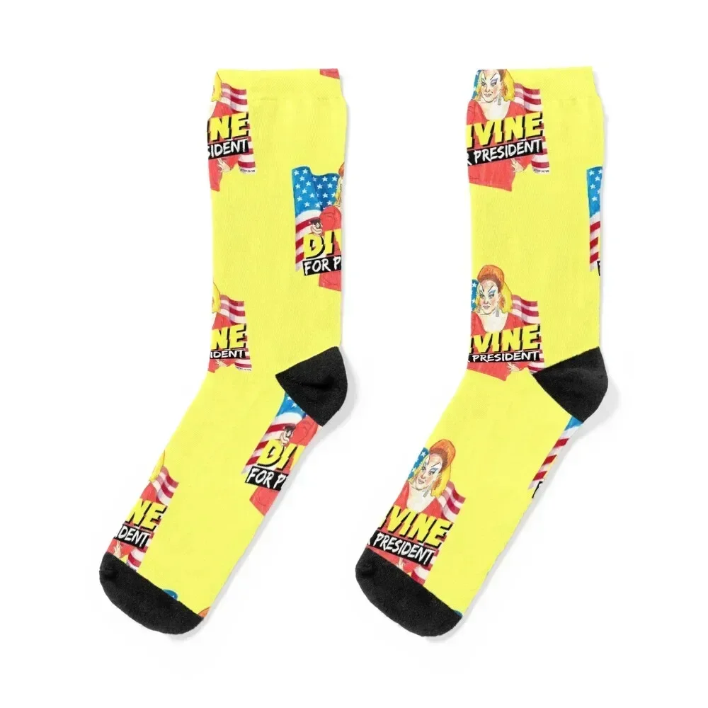 

DIVINE FOR PRESIDENT Socks crazy japanese fashion hiking kawaii Men's Socks Luxury Women's