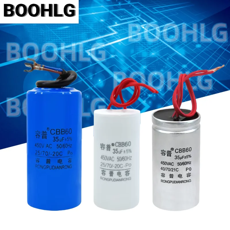 CBB60 35UF 450V AC motor lavadora deshidratadora bomba de agua condensador de arranque