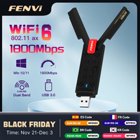 Fenvi USB 3.0 Wifi 6 USB Adapter AX1800 Dual Band 2.4G/5Ghz Wireless Dongle 1800mbps 802.11ax WiFi Receiver For Win7 10 11