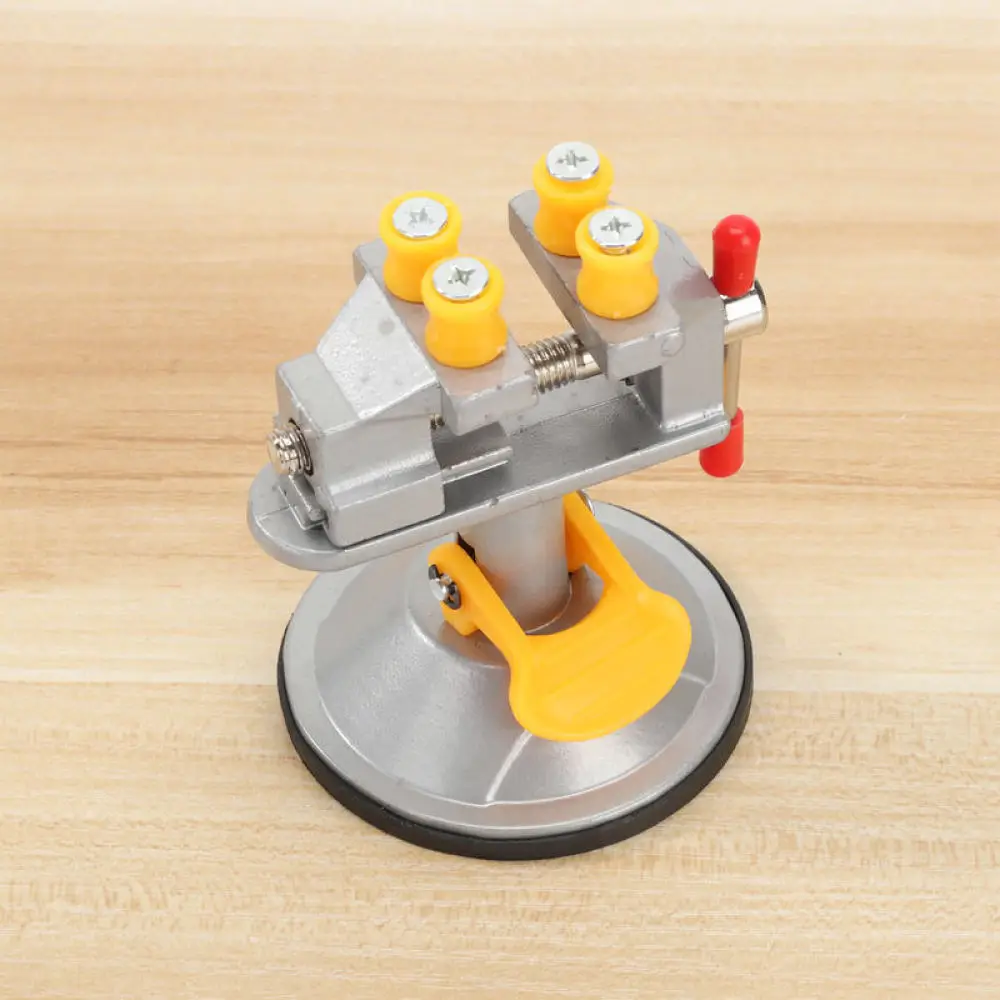Adjustable Rotary Suction Vise Mini Table Clamp Aluminum Alloy For Precision Handicraft Model Building Repairing Work