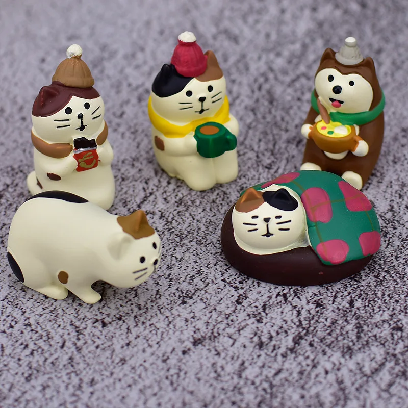 Zakka Japan Beer Cat Watermelon Penguin Aquarium Ornament Bonsai Ornaments Mini Statue Resin Craft Toys Collectible Gifts