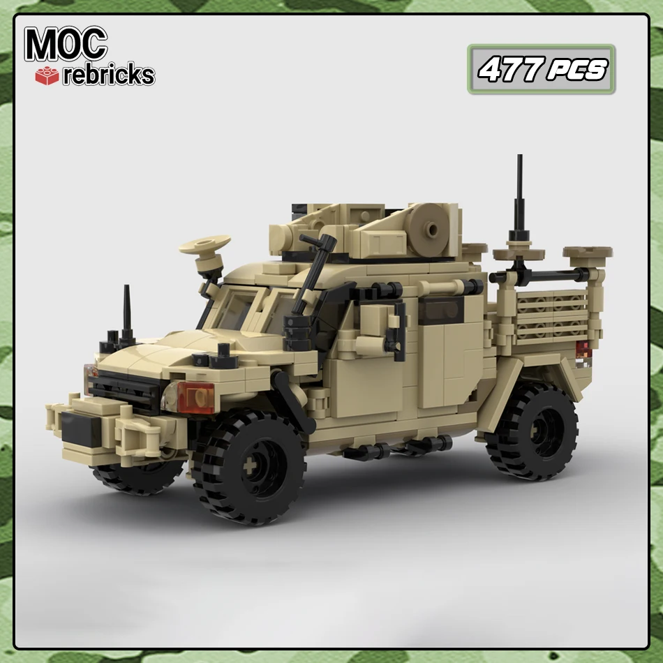 

Collection Series International MXT-MV Armored Car Husky Building Blocks Assembly Bricks Army Combat Vehicles Model Display Toy