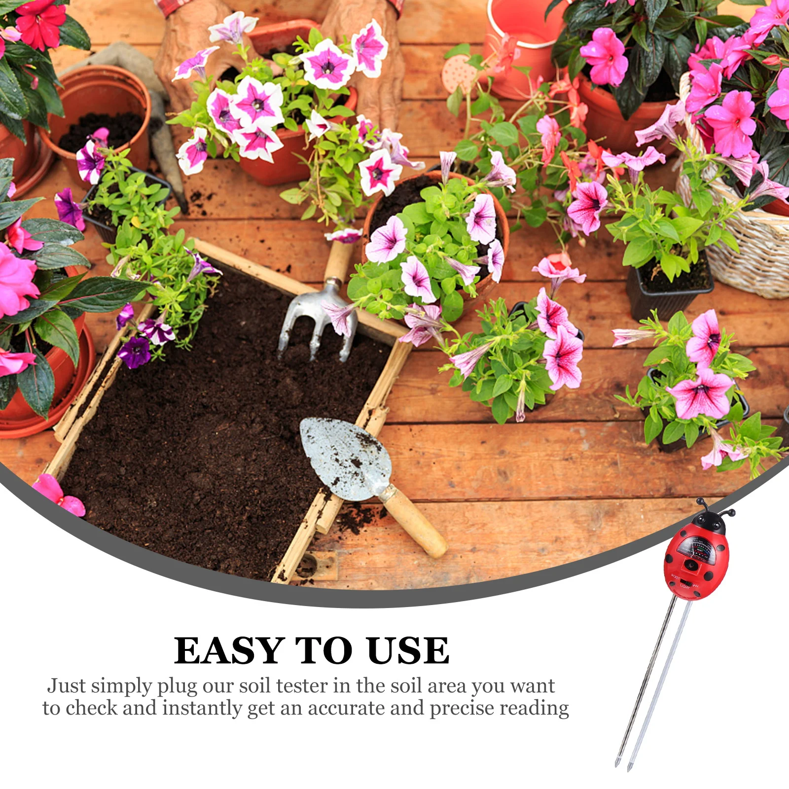 

3-in-1 Soil Tester Pointer Type PH Moisture Light Meter Garden Soil Checker Gardening Supply Garden Tool Gardening Tool