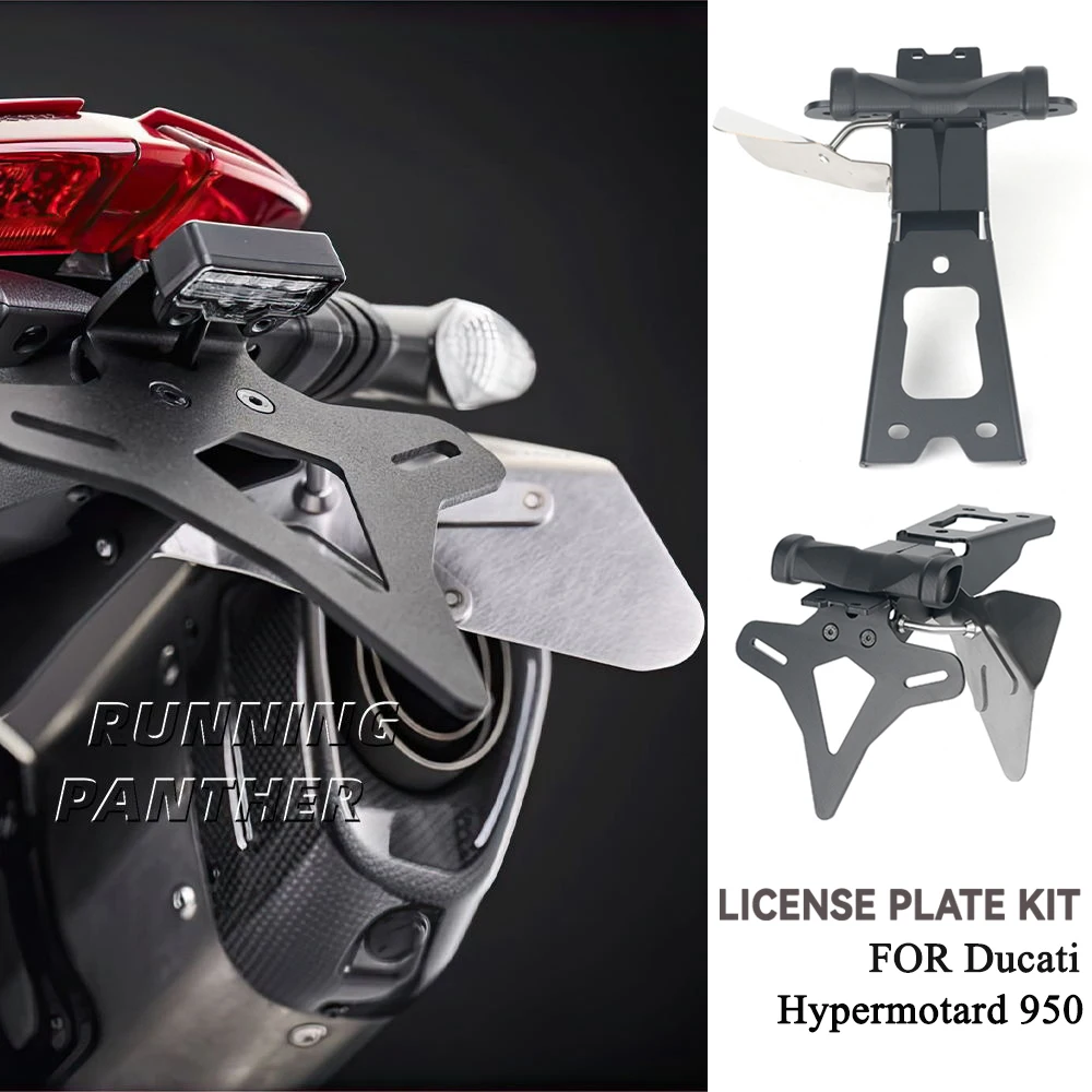 

Motorcycle Accessories Rear Short Tail Stock License Plate Holder Tailstock Frame Bracket Kit For Ducati Hypermotard 950 2019-UP