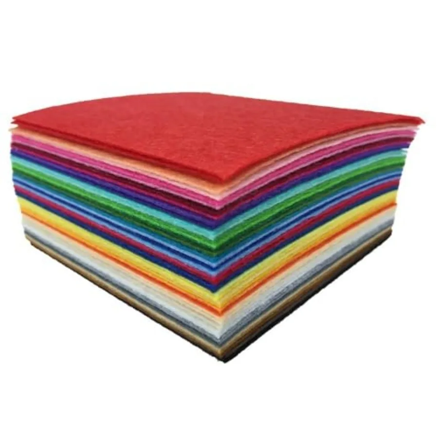 

16PCS 8 x 12 inches 20 x 30cm Assorted Color Felt Fabric Sheets Patchwork Sewing DIY Craft 1mm Thick