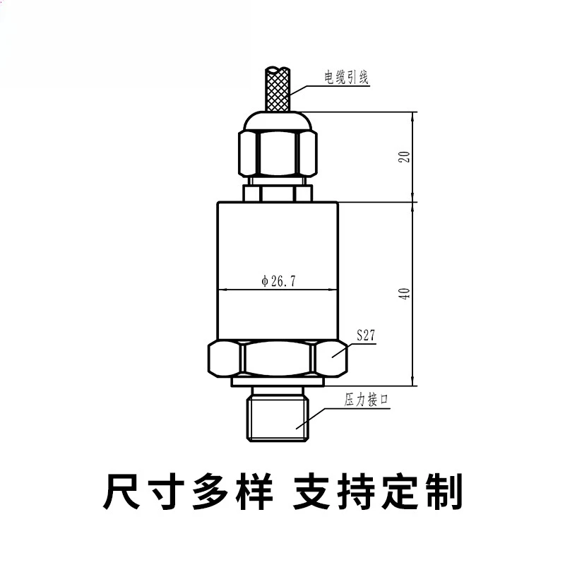 

Liquid Pressure Transmitter Water Pressure Level Sensor Waterproof Compact Constant Pressure Water Supply Meter