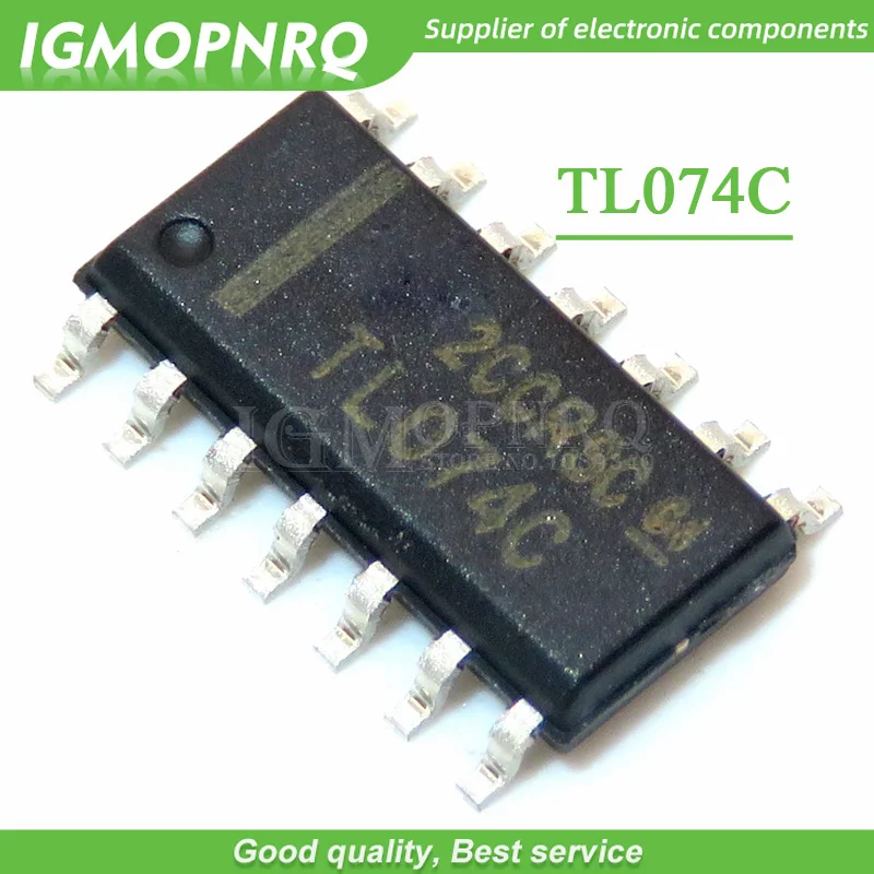 10pcs free shipping TL074C TL074CDR TL074 SOP-14 Operational Amplifiers - Op Amps Quad Low Noise JFET 100% new original