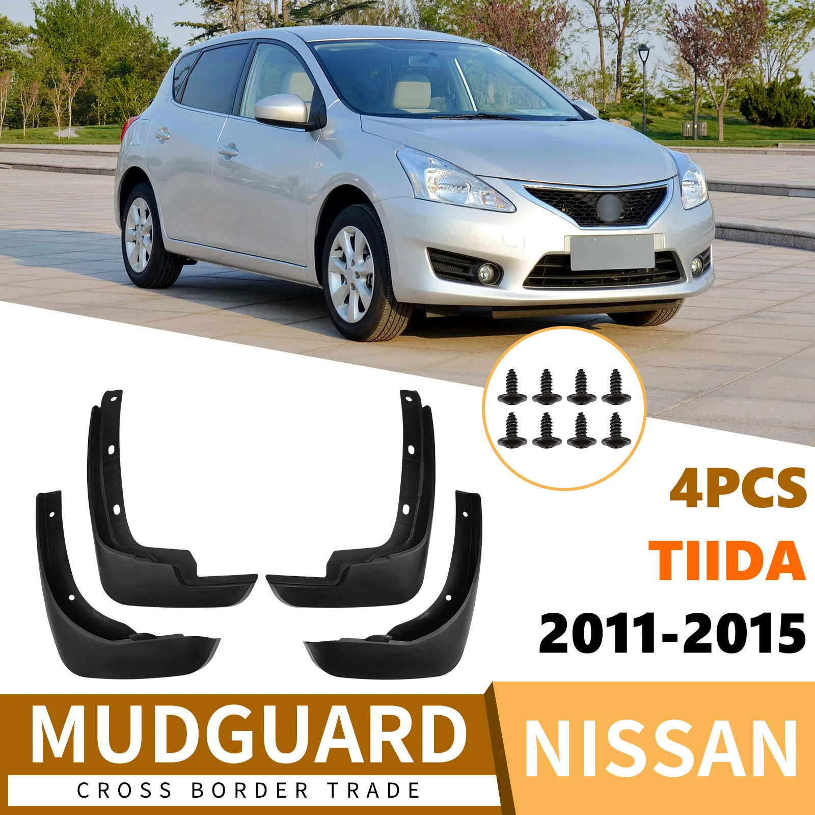 For Nissan Tiida 2011-2015 car tire fender skin modification fender flares mud flaps car accessories