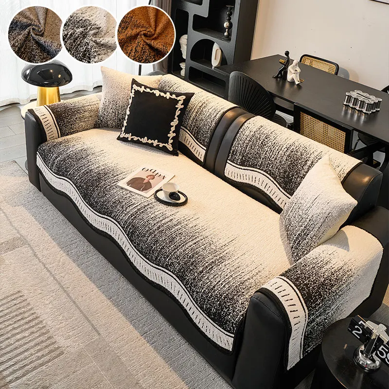 1 قطعة وسادة أريكة فاخرة خفيفة لشتاء 2025 وسادة أريكة غرفة المعيشة الثابتة المضادة للانزلاق على شكل وسادة أريكة #3