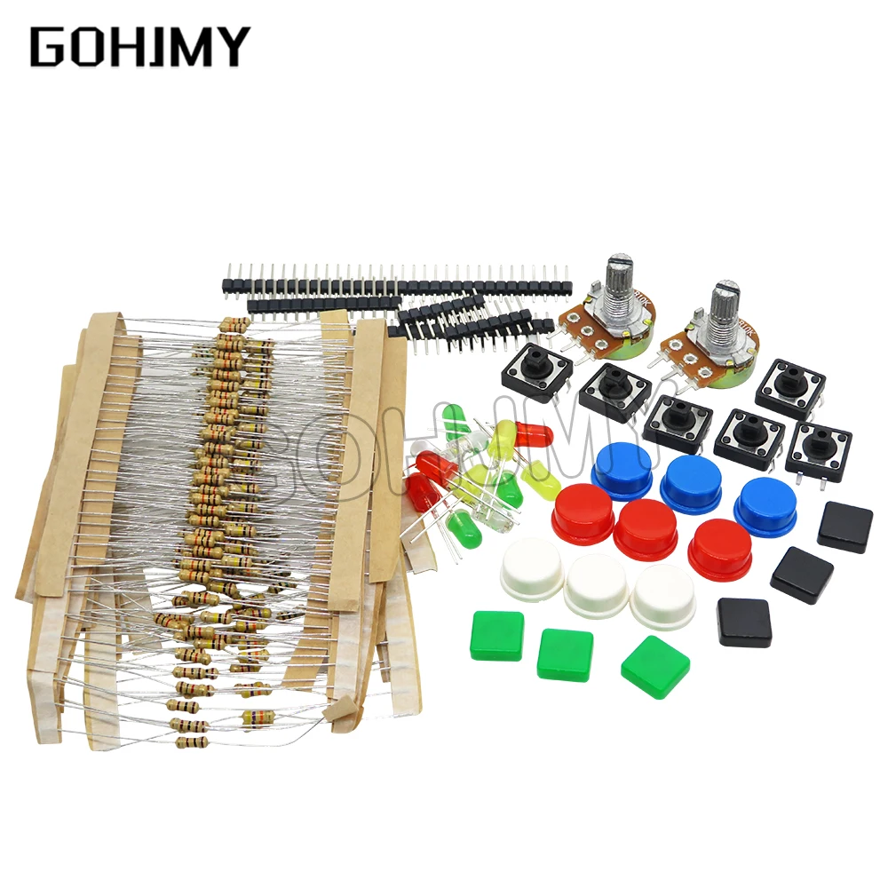 Starter Kit With Switch Color Led Resistors,Rotary Potentiometer For Arduino UNO R3 MEGA2560 MEGA328 Nano Parts Package