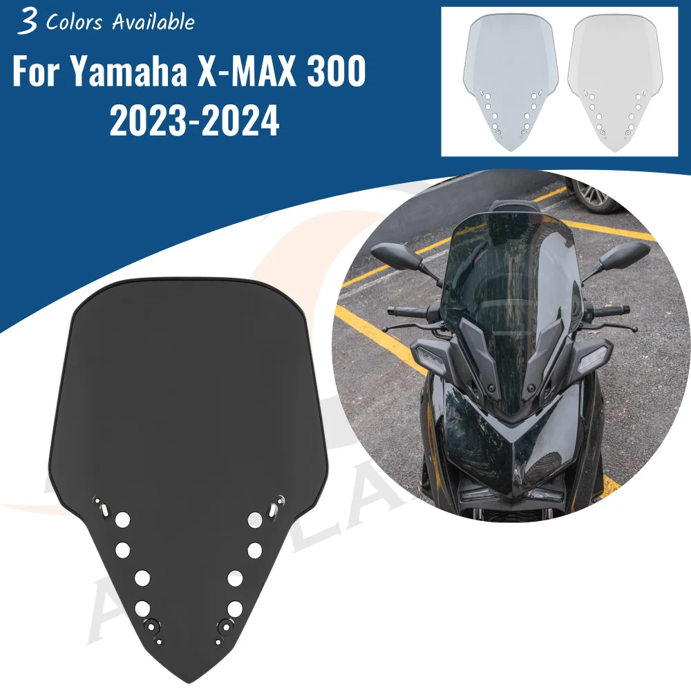 Motorcycle Front Screen Wind Shield For Yamaha X-MAX XMAX 300 125 2023 2024 X-MAX300 XMAX300 Windshield Windscreen Air Deflector