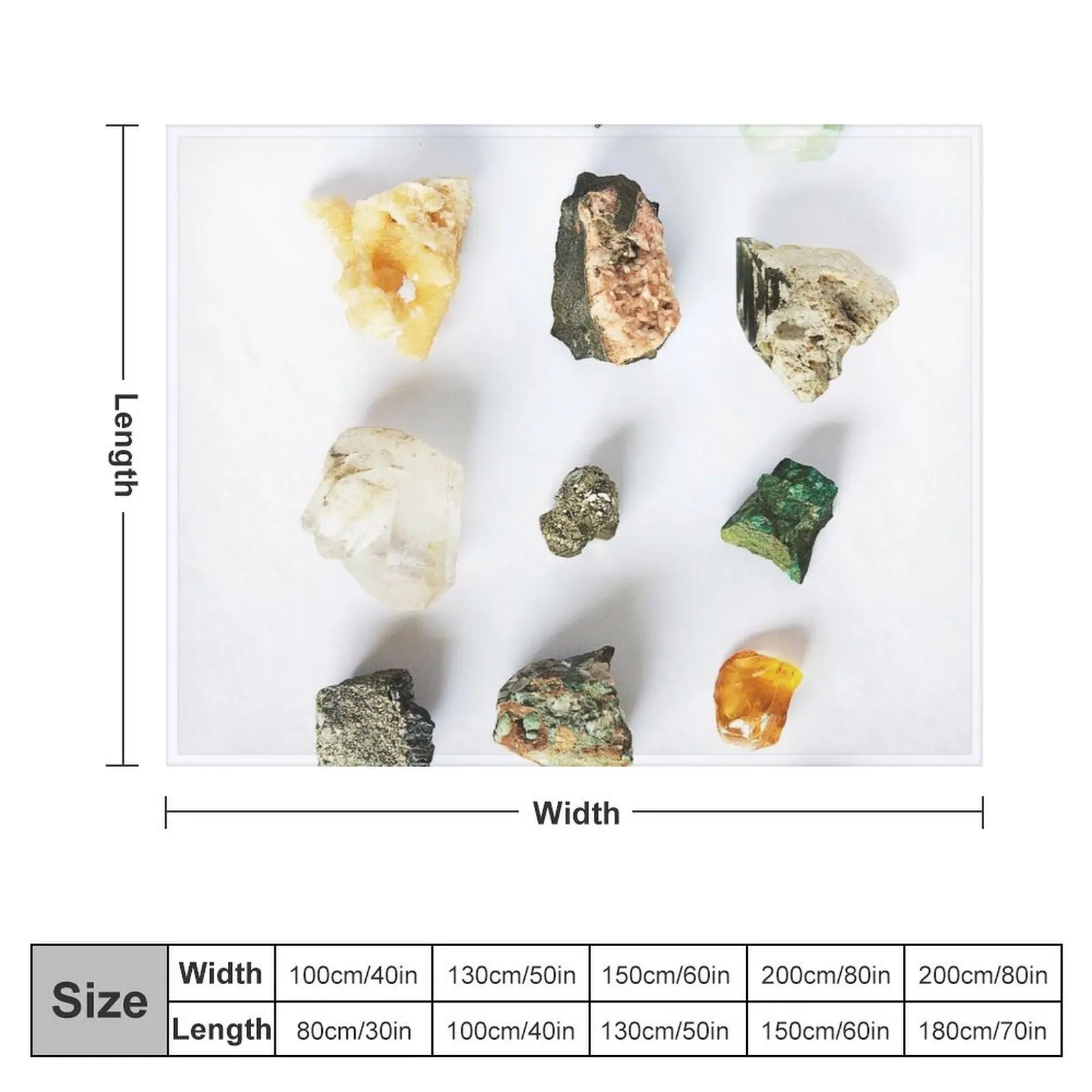 Geodes Minerals Gems Stones Throw Blanket Thermals For Travel warm for winter Polar Blankets