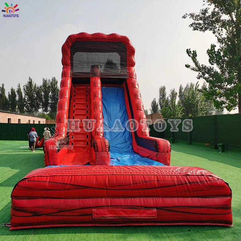 Tobogán de agua inflable gigante con piscina y soplador para niños y adultos, 22 pies de altura, PVC comercial, ilusión de Color, en Stock