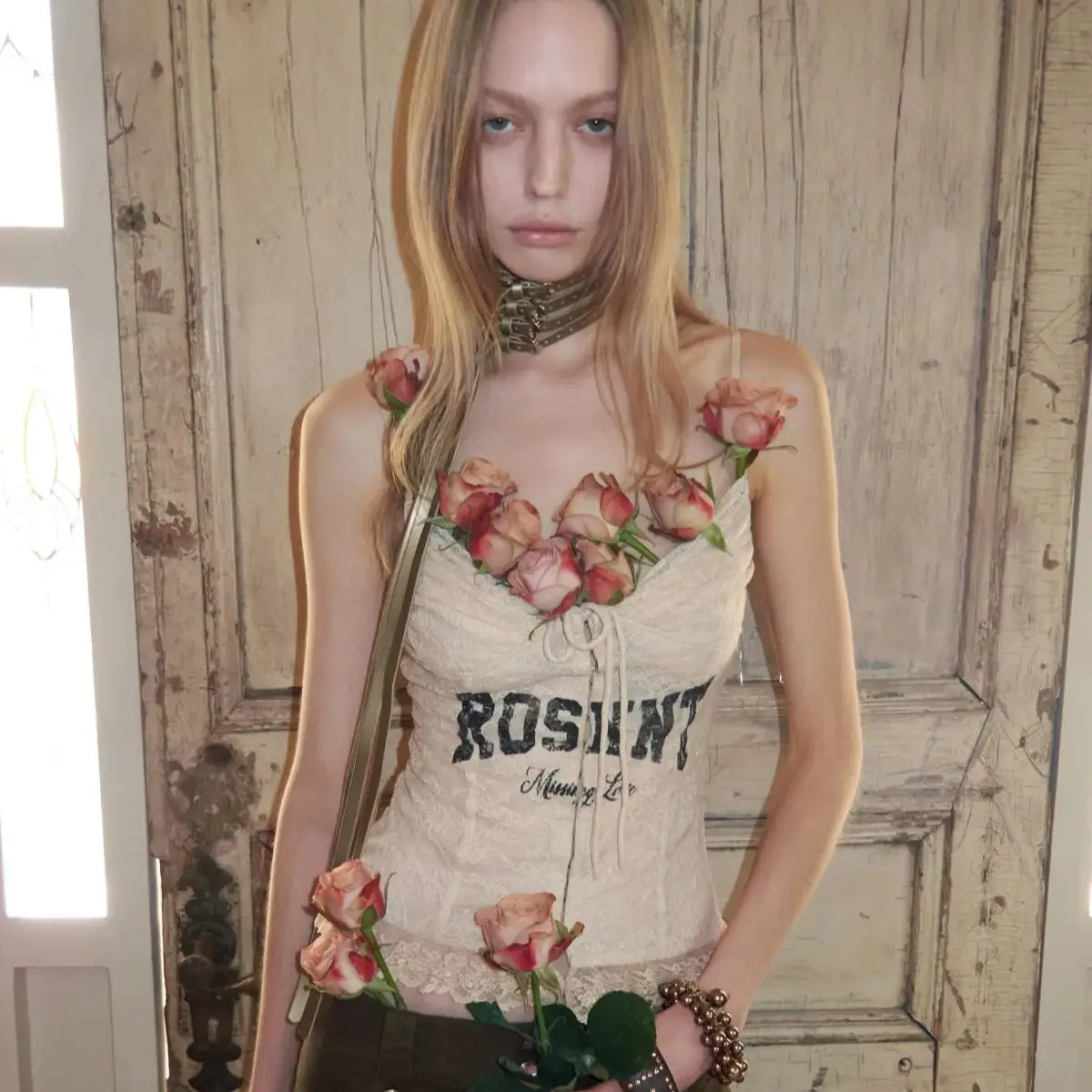 

Y2k Hot Girls Punk Rock Retro Spaghetti Lace Patch Sweethot Sleeveless Cute Camis Crop Top Black Apricot